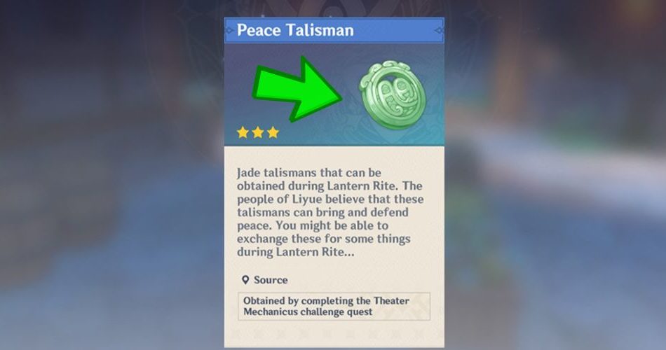 Как получить талисманы мира в Genshin Impact