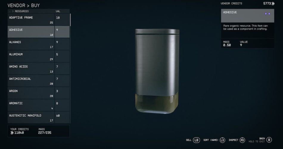 Руководство по выращиванию клея Starfield: лучшие места, где можно быстро и дешево получить клей