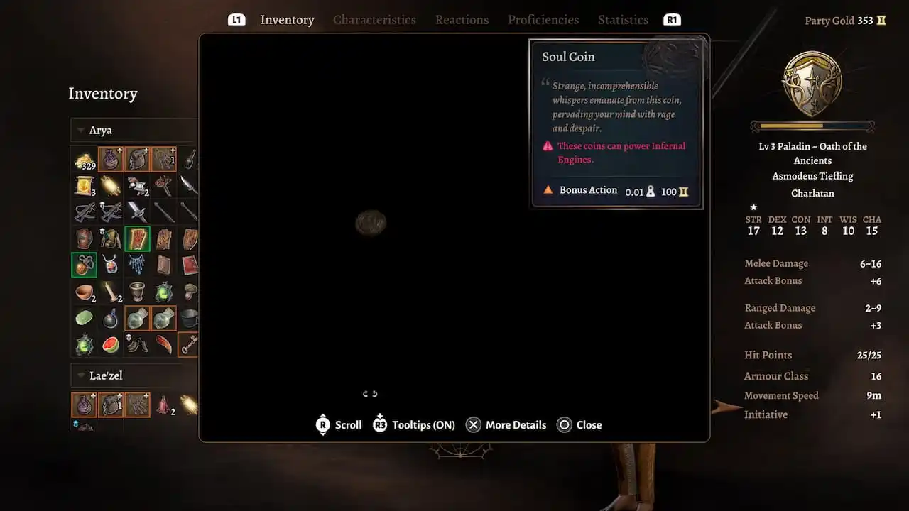 Объяснение монет души Baldur's Gate 3 |  Как их получить и что они делают