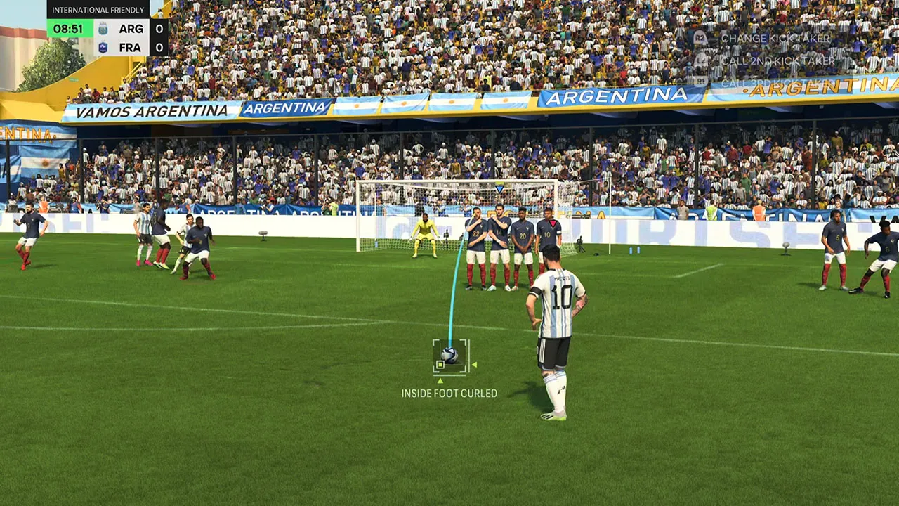 Как забить гол со штрафного в EA FC 24