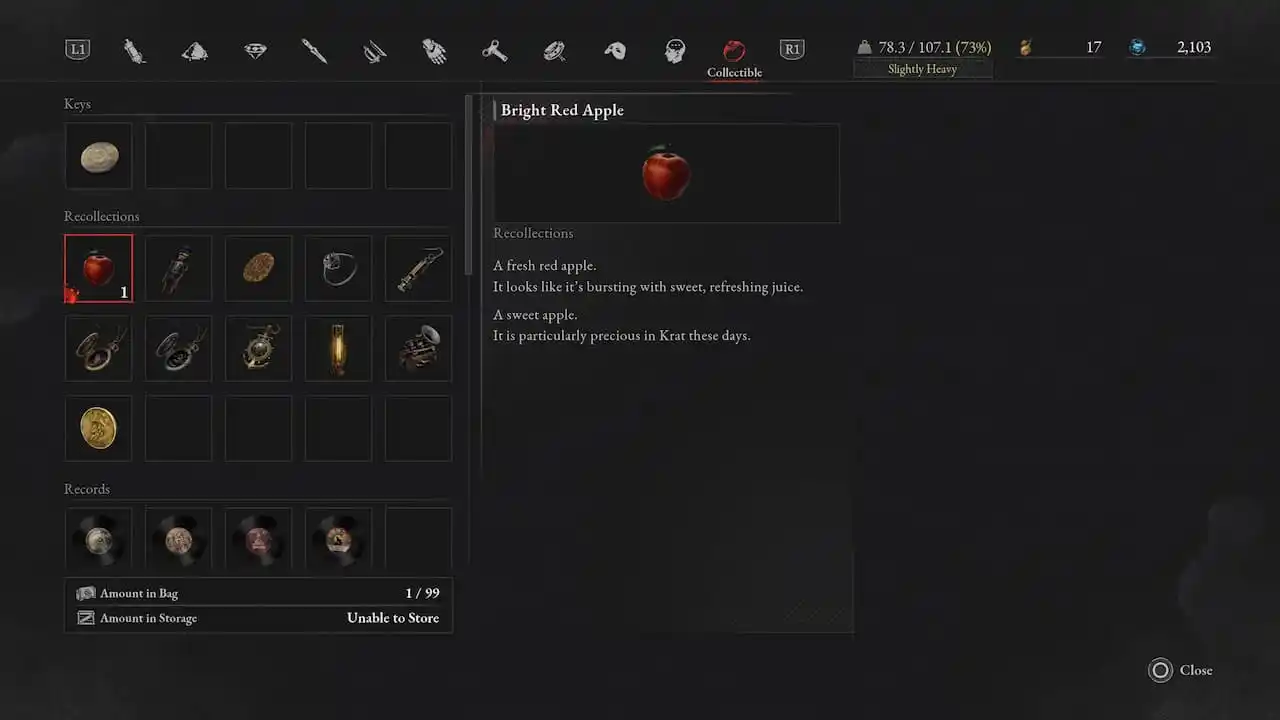 Где использовать ярко-красное яблоко в Lies of P