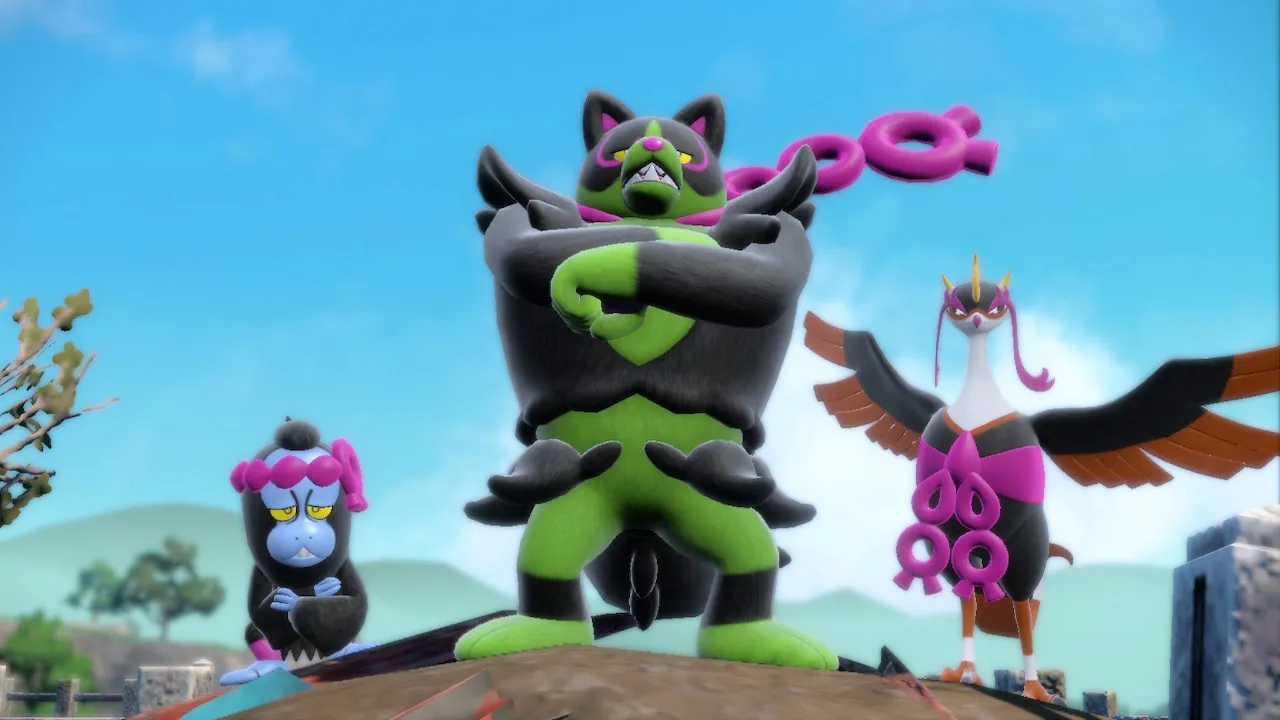 Как поймать Окидоги, Мункидори и Фезандипити в Pokemon Scarlet & Violet Teal Mask