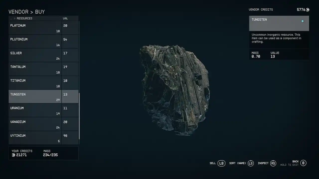 Расположение вольфрама Starfield: лучшие планеты и места для продавцов вольфрама