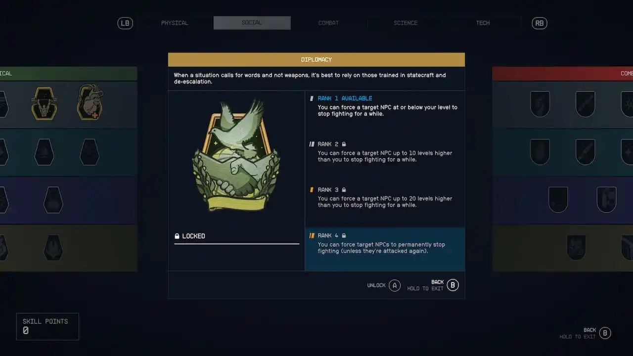 Руководство по прокачке Starfield Diplomacy |  Как заставить NPC прекратить сражаться