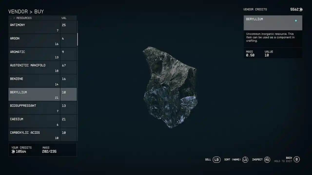 Местоположение бериллия в Звездном поле: лучшая планета и продавцы бериллия