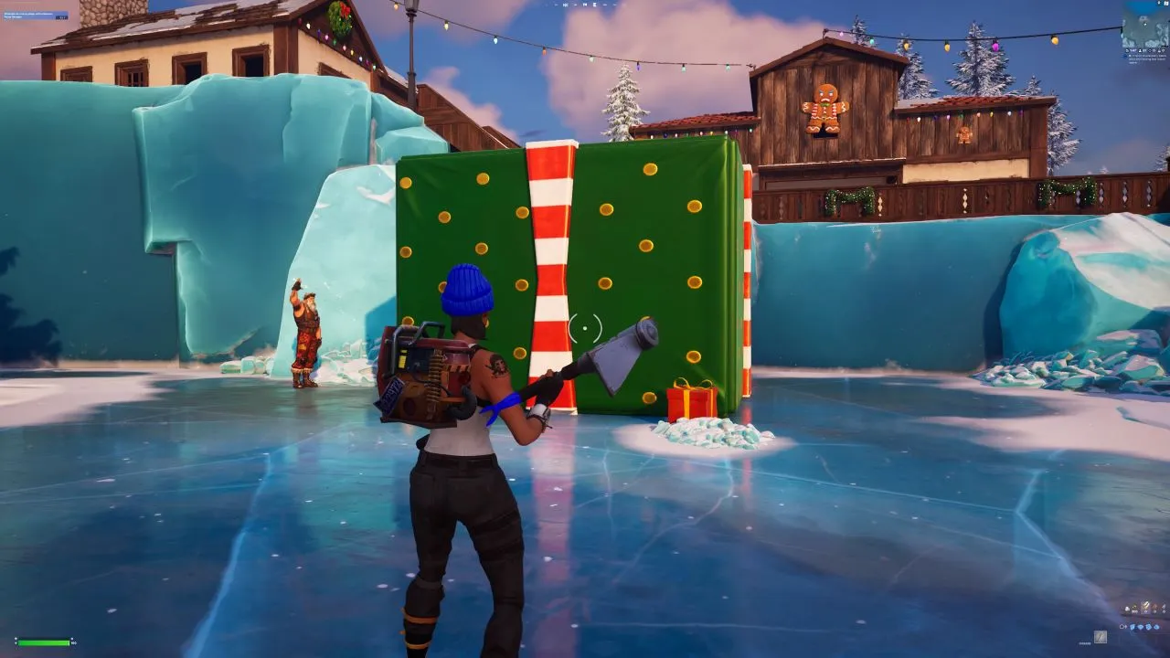 Как найти предмет в подарке, брошенном сержантом.  Зима в Фортнайт