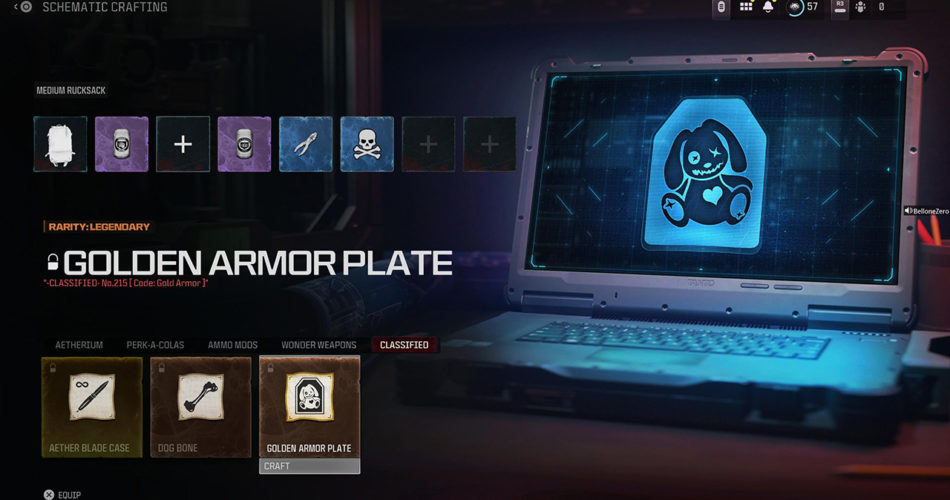 Как получить схему золотой брони в MW3 Zombies