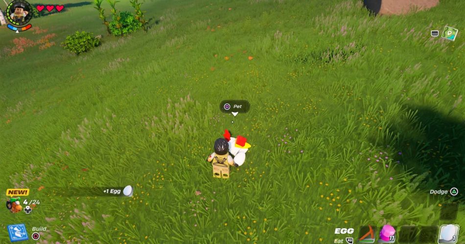 Как кормить животных в LEGO Fortnite