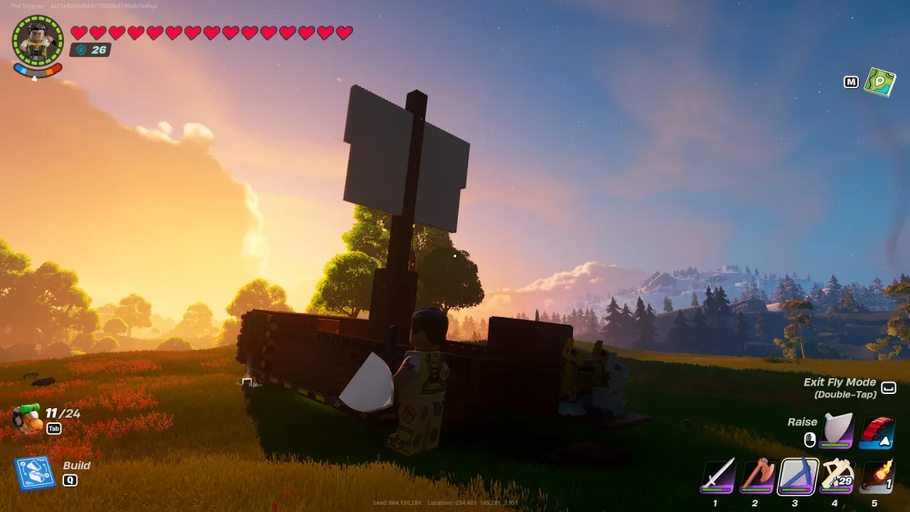 Как построить пиратский корабль в Lego Fortnite