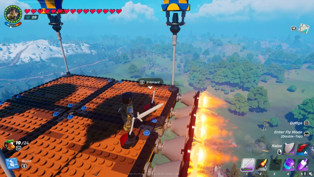 Как построить дирижабль в LEGO Fortnite