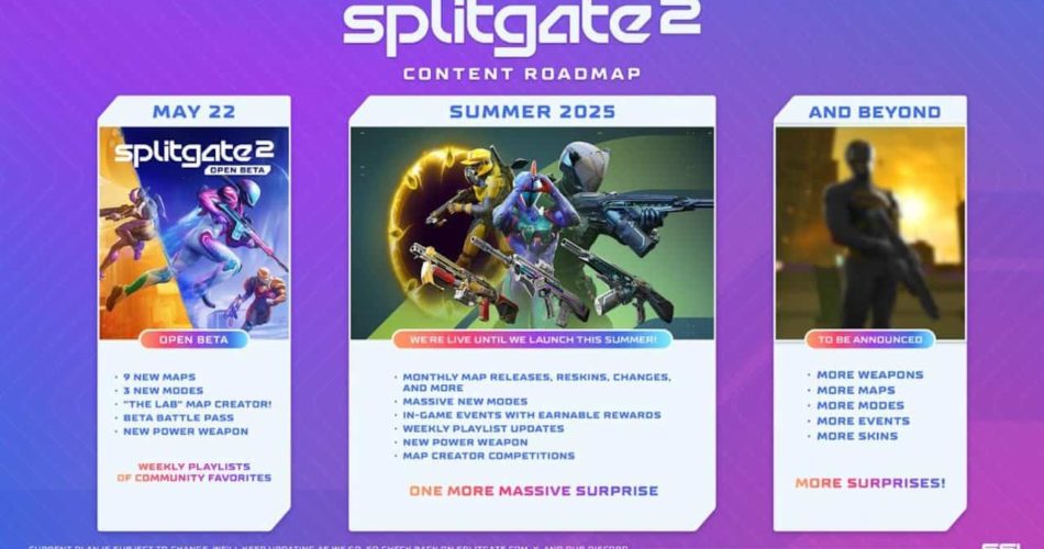 Splitgate 2 Content Roadmap выпущена