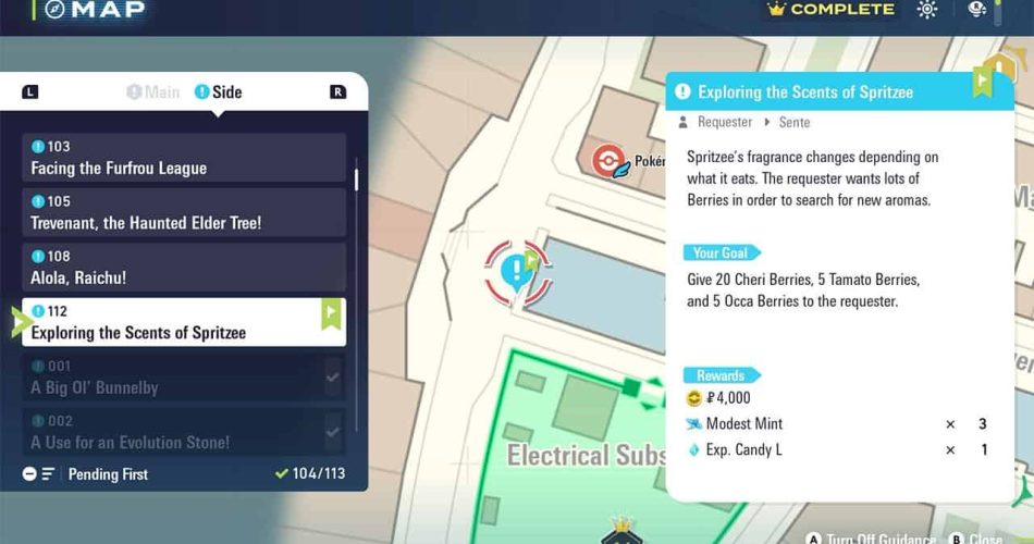 Pokemon Legends ZA: руководство по запахам Spritzee