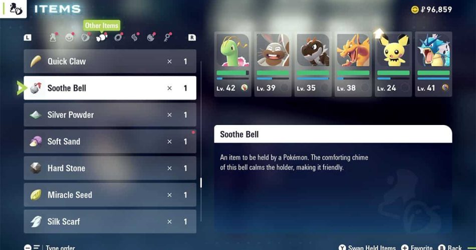 Где взять успокаивающий колокольчик в Pokemon Legends ZA